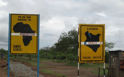 Street signs "you are crossing the equator"