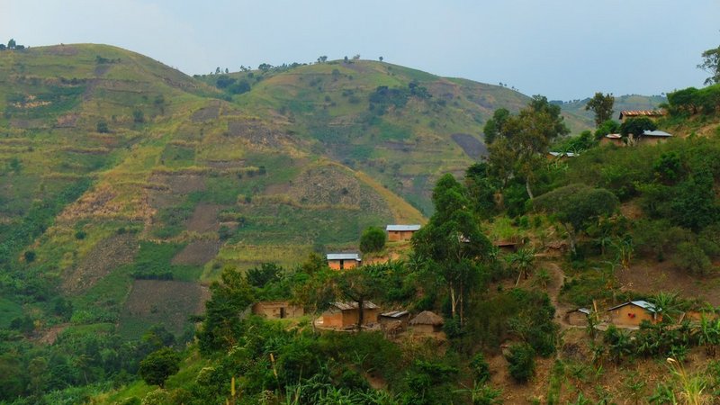 Landscape near Fort Portal in Uganda