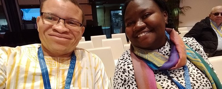 Vincent Paul Sanon and Anne Birundu at the High-Level Forum Africa-Europe