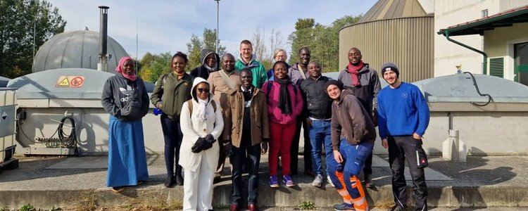 ECSDevelop team during a field visit to the wastewater treatment plant in Tulln