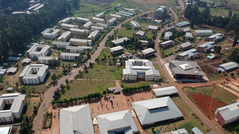 The picture shows an aerial view of Debre Markos university campus.