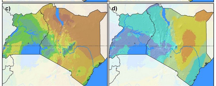 Maps of Uganda and Kenya